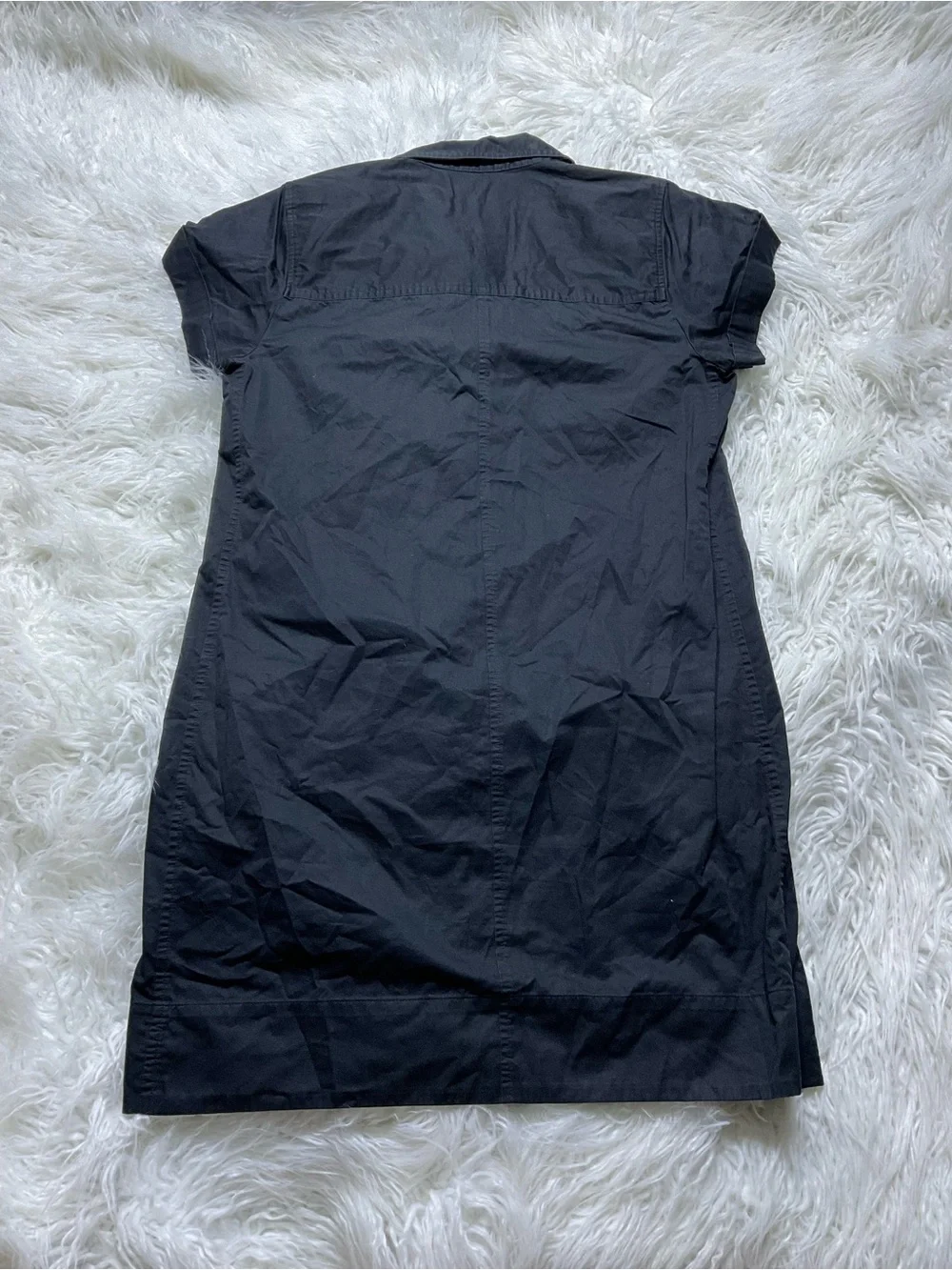 J.Crew black cotton shirt dress
